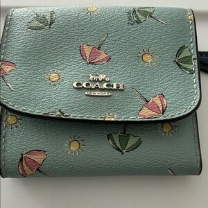 Coach Green  Umbrella Print Wallet
